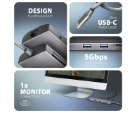 Axagon HMC-8HLSA, USB 5Gbps, 3x USB-A, HDMI 4k/60Hz, RJ-45, SD/mSD - 1353439 - zdjęcie 7
